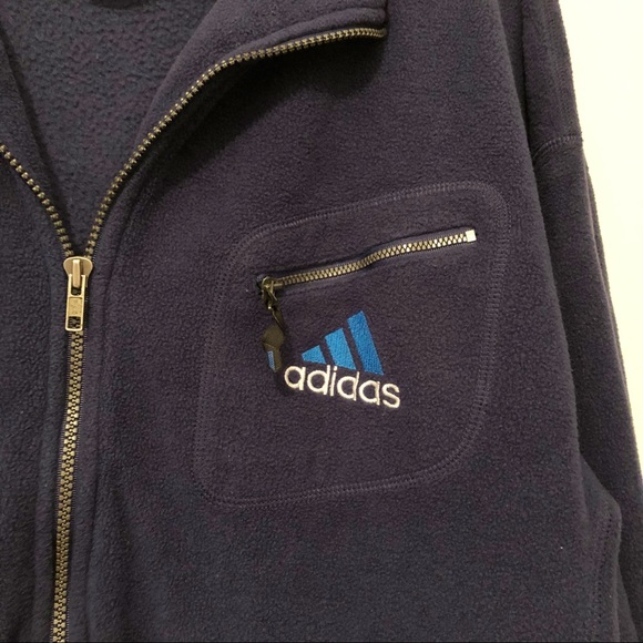 Adidas | blue zip-up long sleeve jacket - Picture 4 of 6